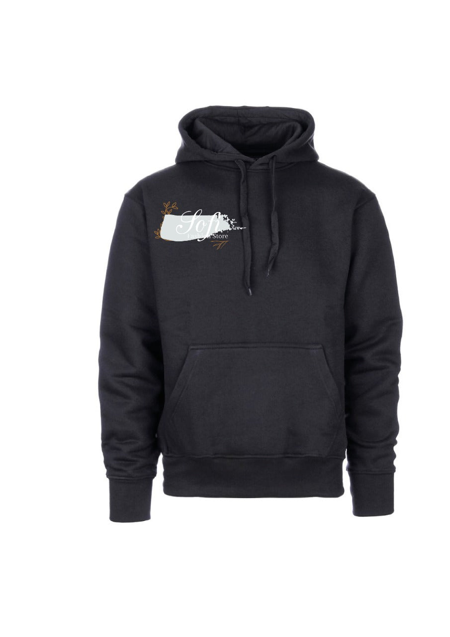 BLACK HOODIE - CHILL VIBES OVERSIZED DROP-SHOULDER